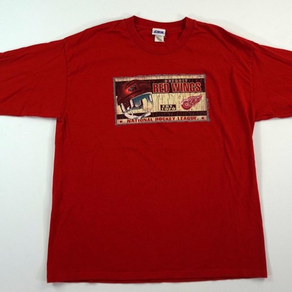 CSA NHL Detroit Red Wings Long Sleeve T-Shirt Sz L - Picture 1 of 8